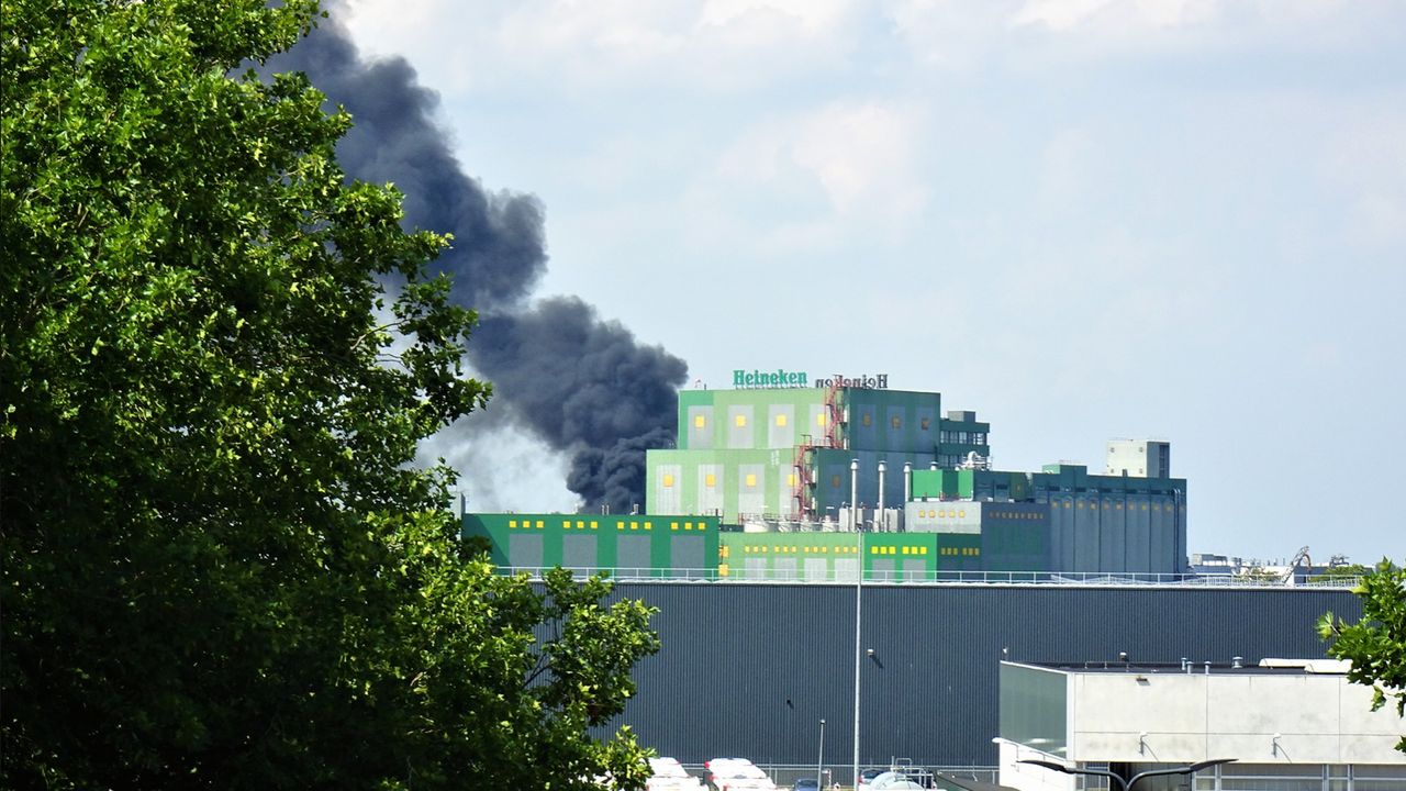 Brand in Heinekenbrouwerij begon tussen de zonnepanelen