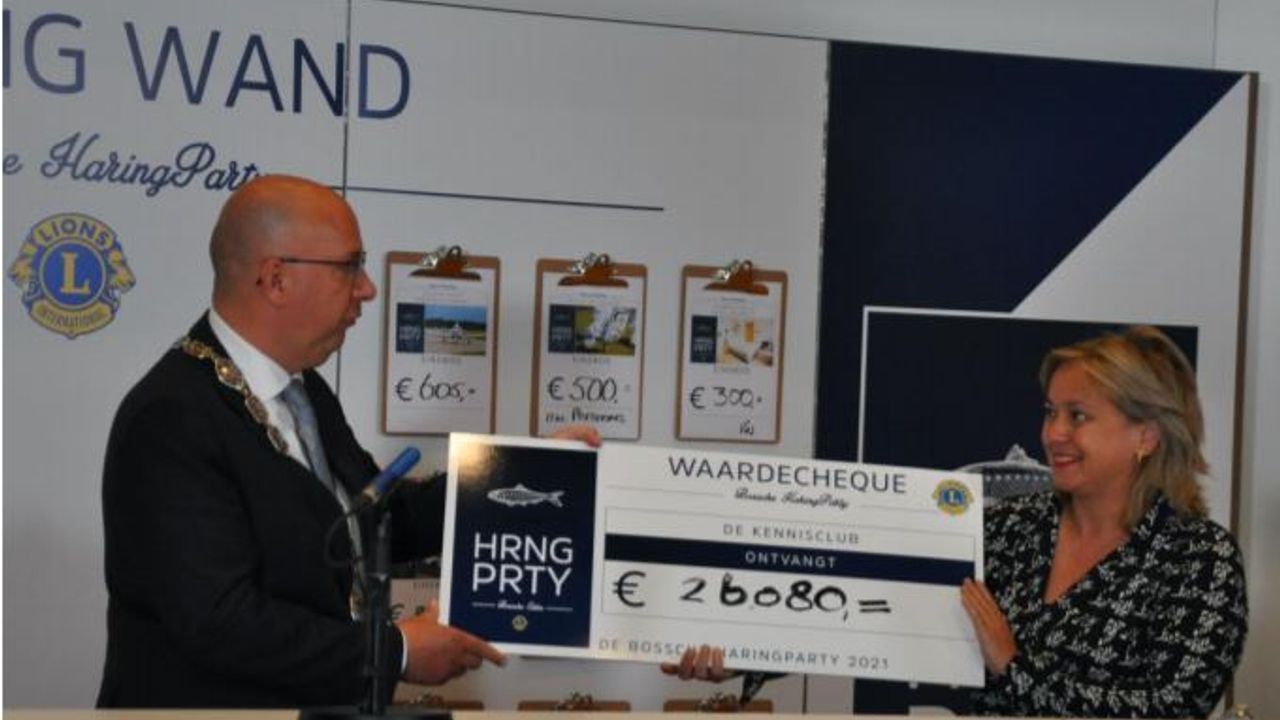 Lionsclub ’s-Hertogenbosch Bastion haalt ruim 26.000 euro op voor De Kennisclub